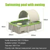 Soporte de tubo galvanizado Spot-26017066cm para sombrilla de piscina.