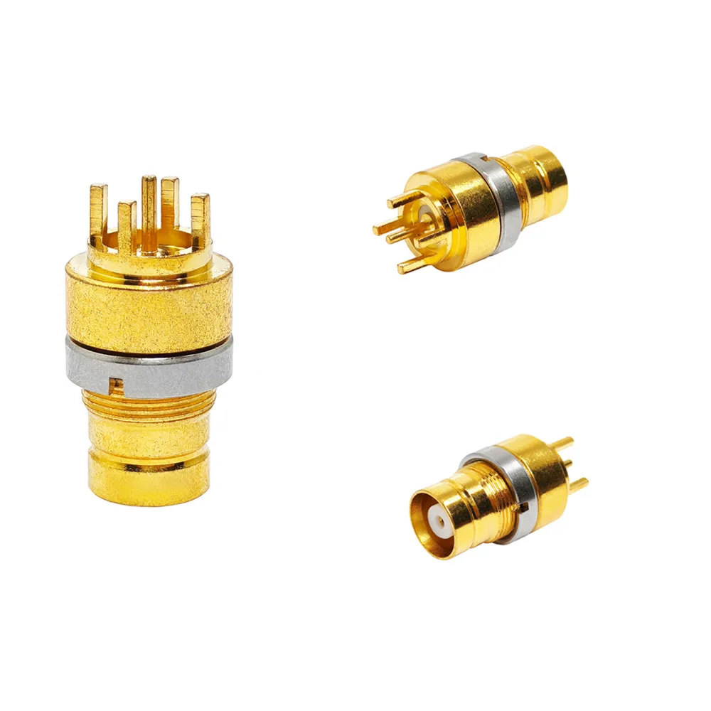 Factory Supply 1.6/5.6 L9 Female Straight Bulkhead PCB Rf Coaxial Cable Connector (rf) in Stock RF Connectors