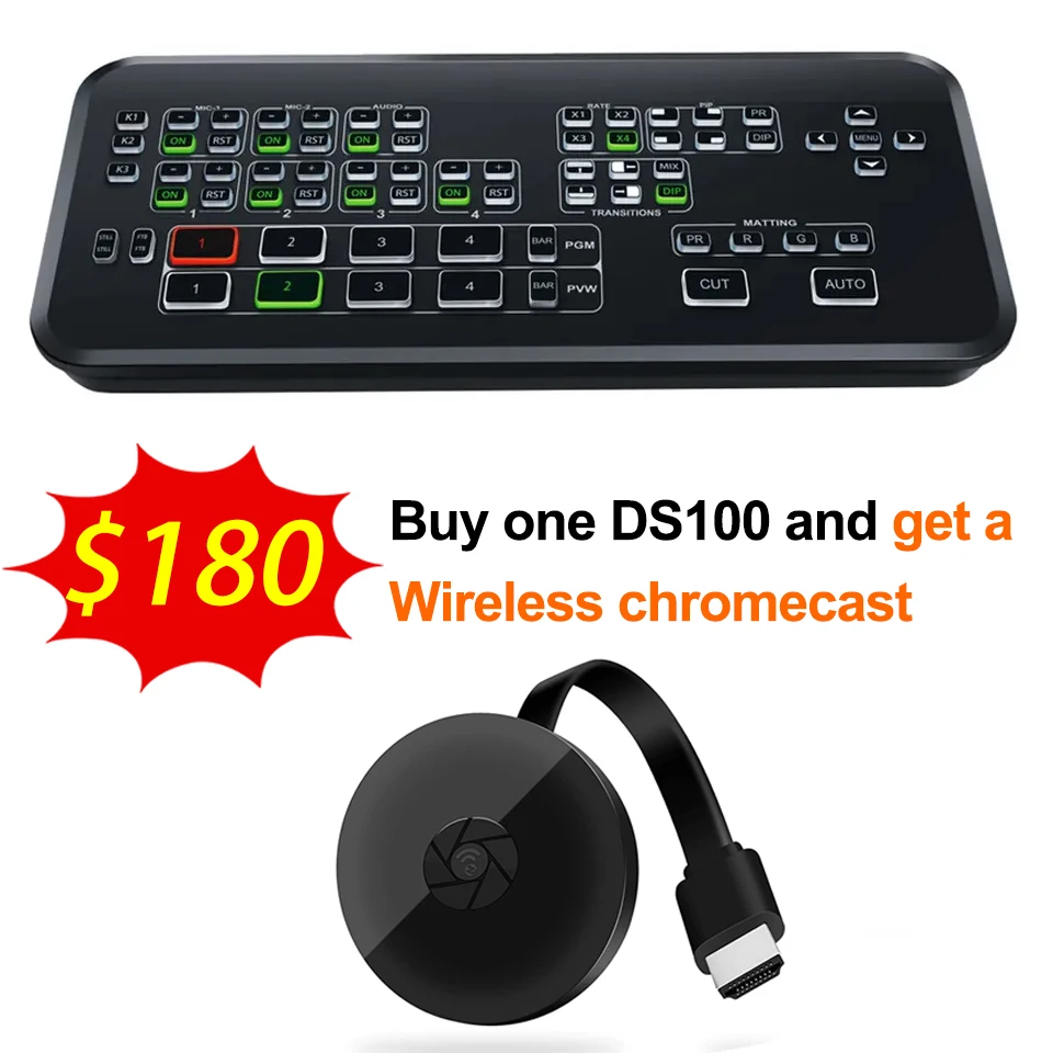 Broadcast Video Streaming Switcher Video Vmix&obs Switcher Live Stream Mixer Video Switcher For