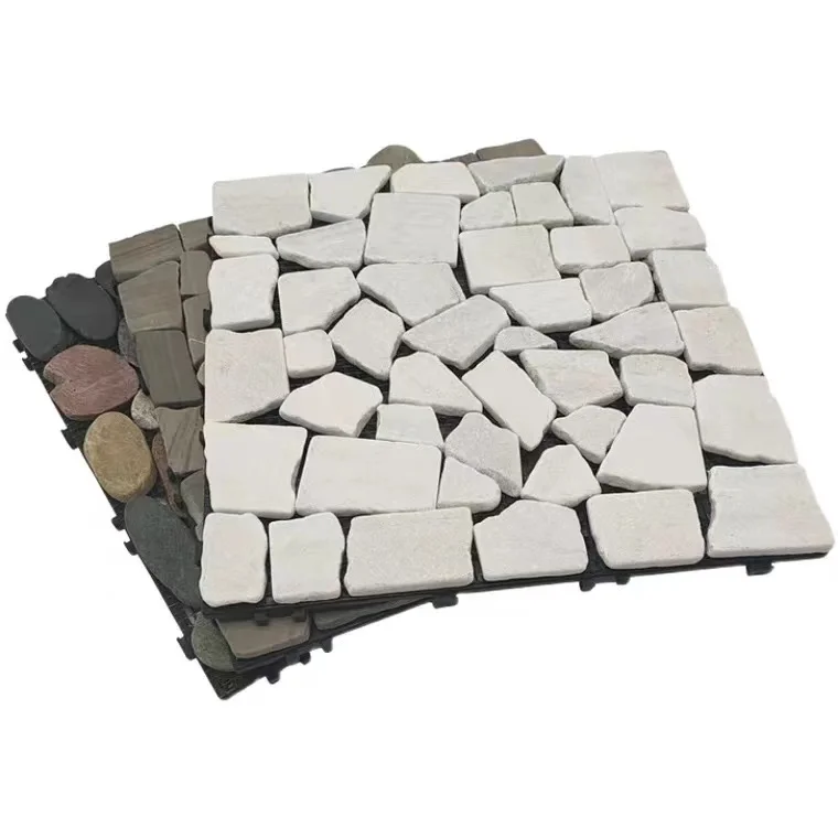 12x12 Outdoor Deck Floor Tile Slate Ledger Field Stone Outdoorpatio