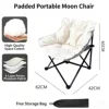 Low Back Off White Cotton Moon Chair