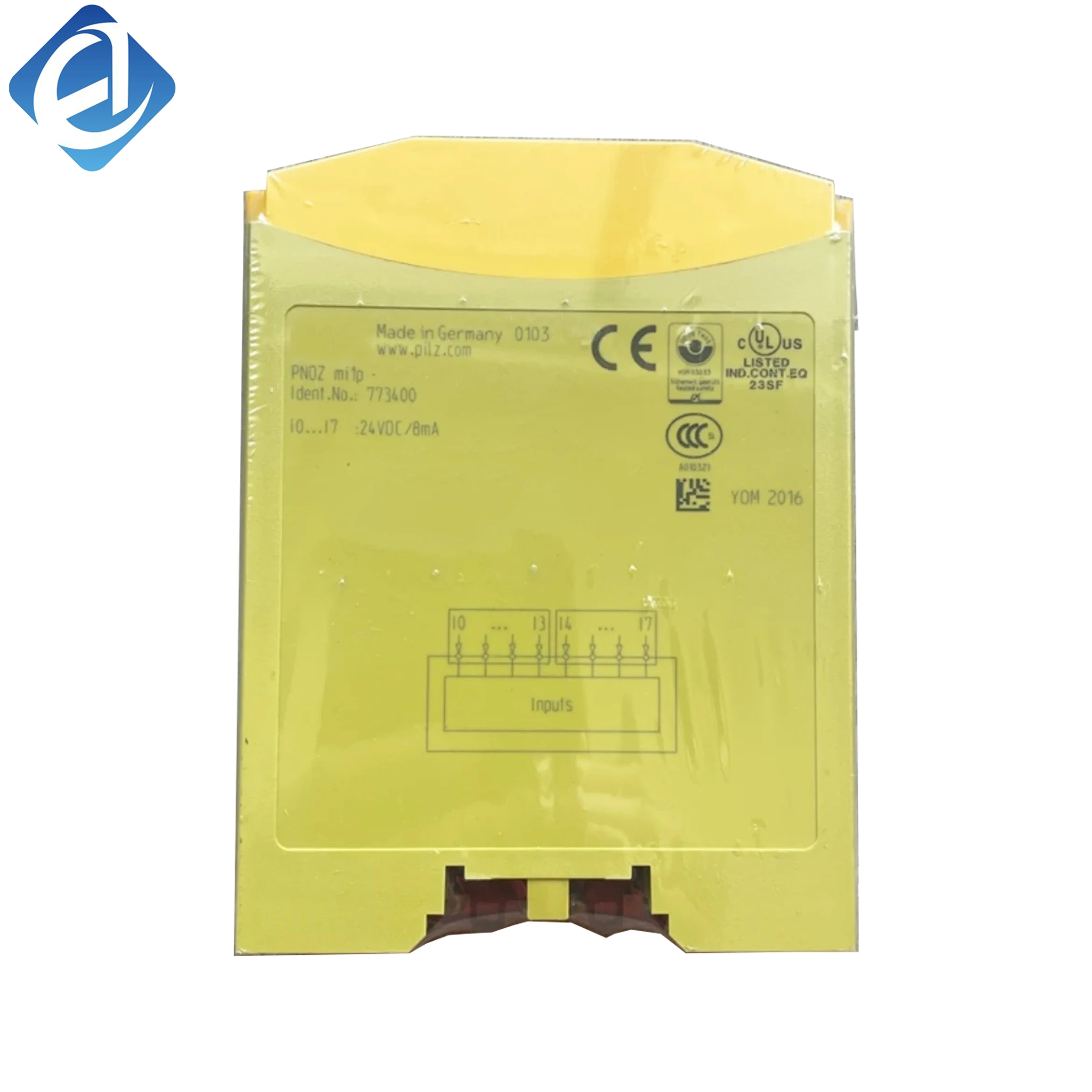 New Original  773400 Safety Module, PNOZmulti Classic Series. For industrial machinery safety interlock and monitoring control. DIN rail mounting, expandable safety I/O, stable operation, reliable signal transmission