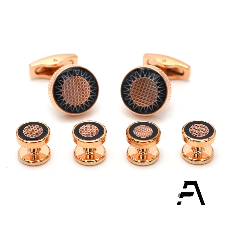 Лидер продаж Amazon классические мужские запонки и шпильки набор рубашек под смокинг для деловых свадебных