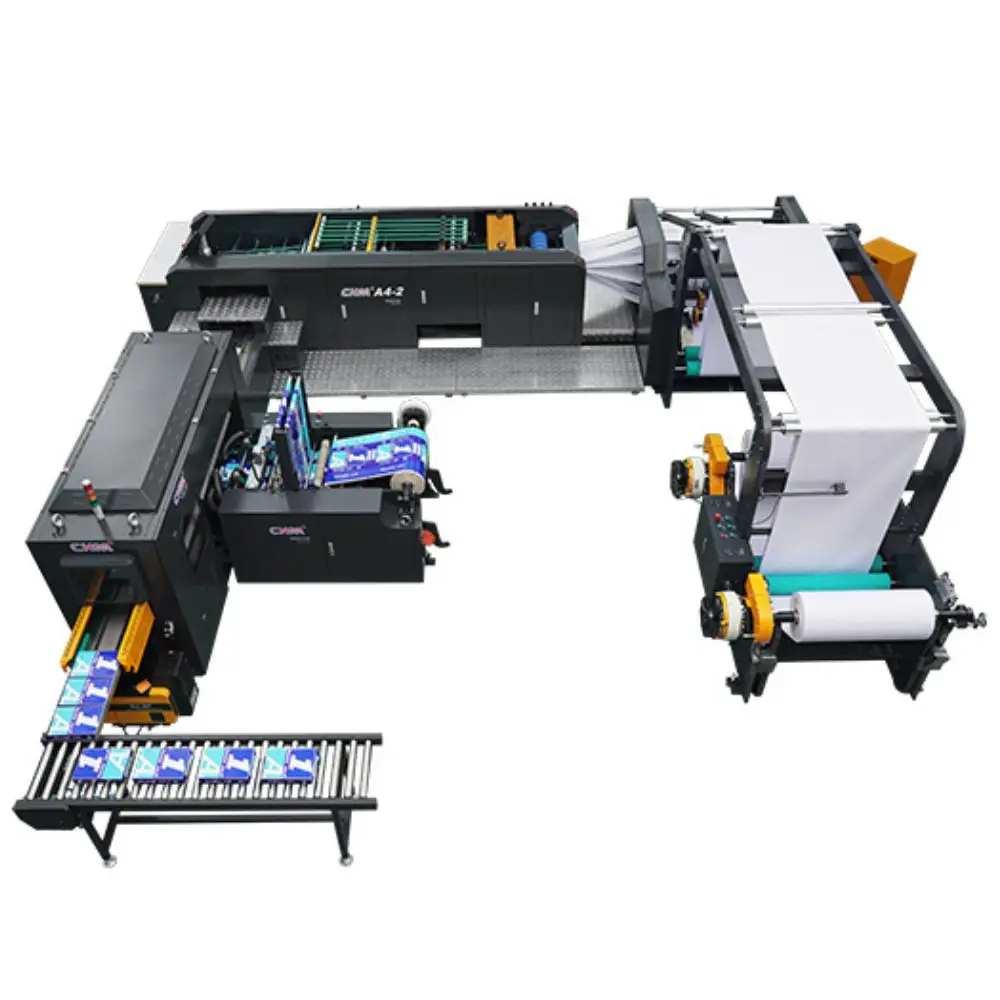 CHM-A4-2 Compact A4 Cutting Size Sheeting Machine With Packaging Engine Packing Paper Free Shipping to Algeria Max 13 Reams/min