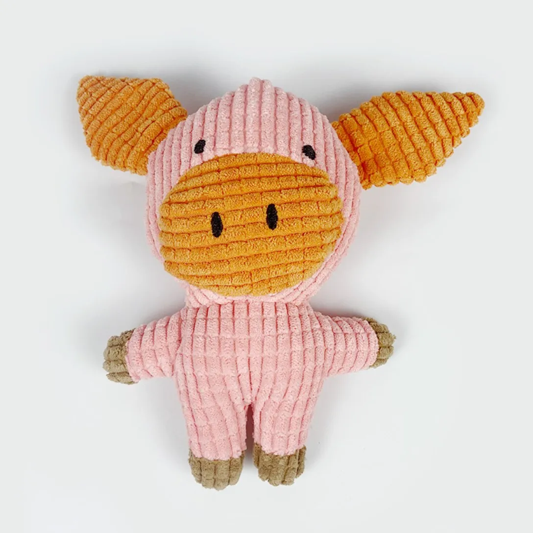 Wholesale Animal Plush Puppy Chew Toys With Squeakers Cute Soft Pet Dog