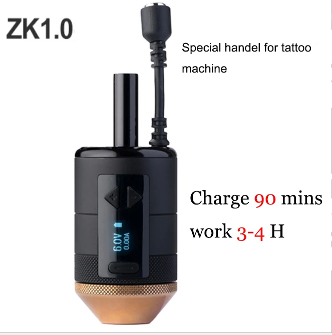 新技術ZK1.0ワイヤレスコントロールハンドル電源タトゥーマシン