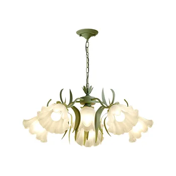 New Design Home Decorative Flower LED Hanging Lamp Garden Style Dinning Table Pendant Chandelier Light