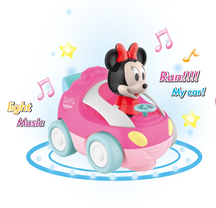 Electric Freewheel Car with Light and Music Cartoon Mickey Doraemon Electric Baby Toy