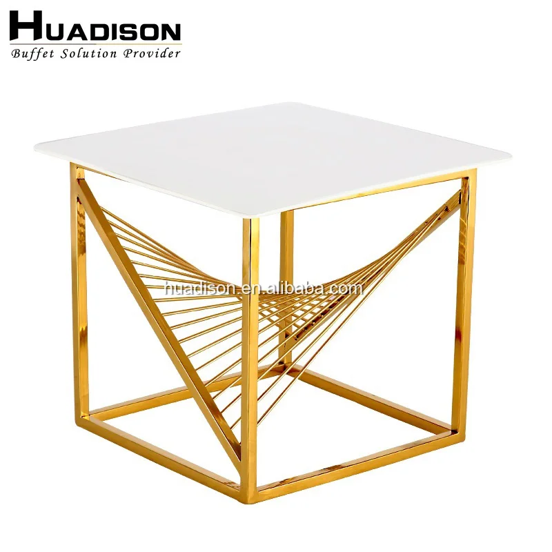 Huadison Factory Direct square Buffet Riser Set Metal Display Stand Food Riser for Hotel Catering