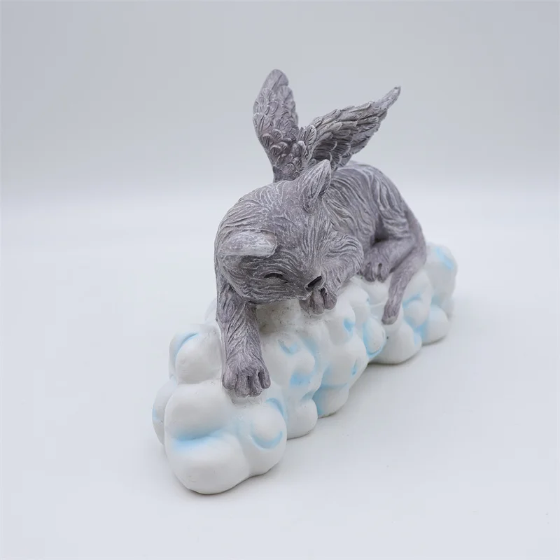 product good quality wholesale custom animal figurines outdoor angel dog statues home decoration resin statue office decor statues-7