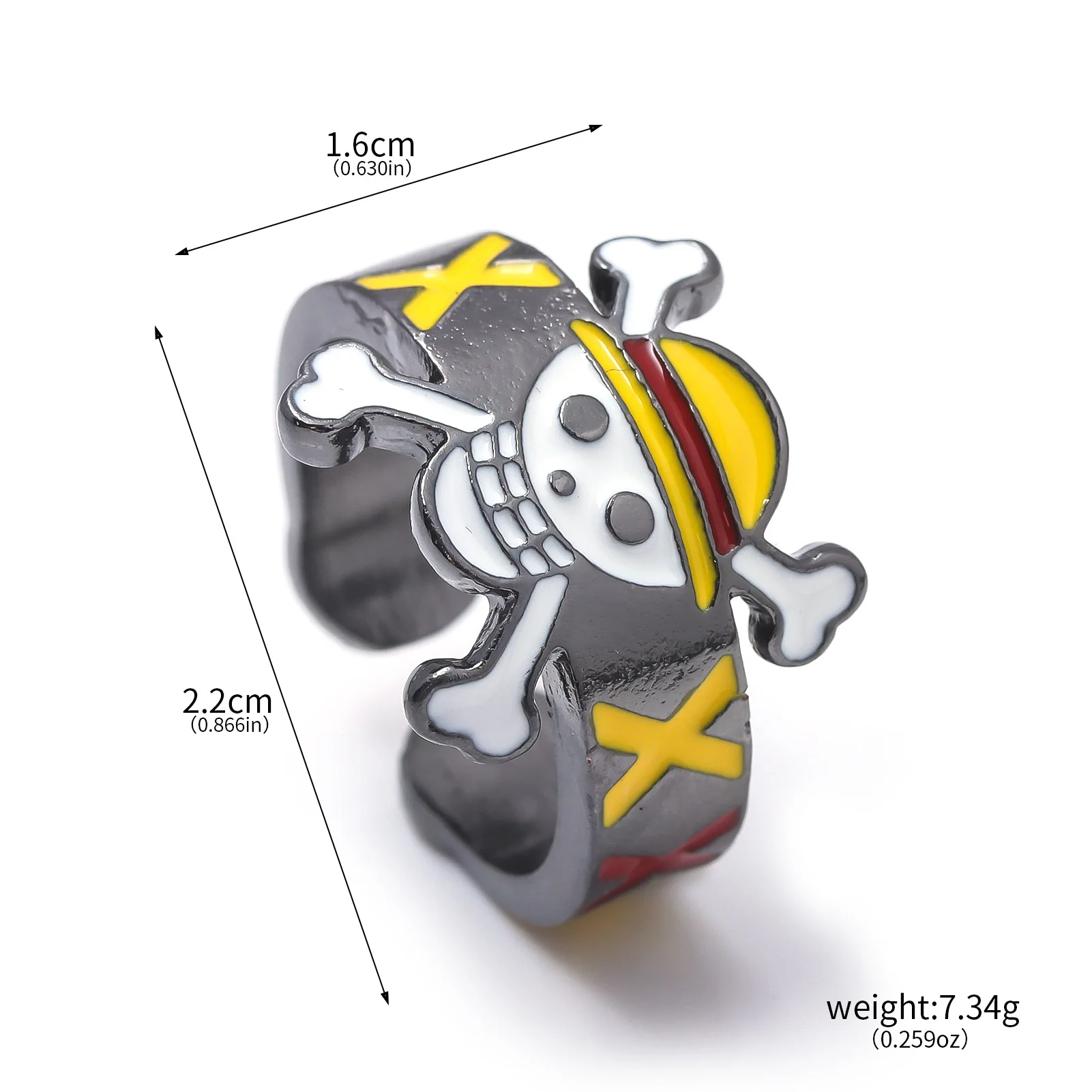 Wowei Anime One Piece Straw Hat Pirates Ring Luffy Zoro Sanji Nami