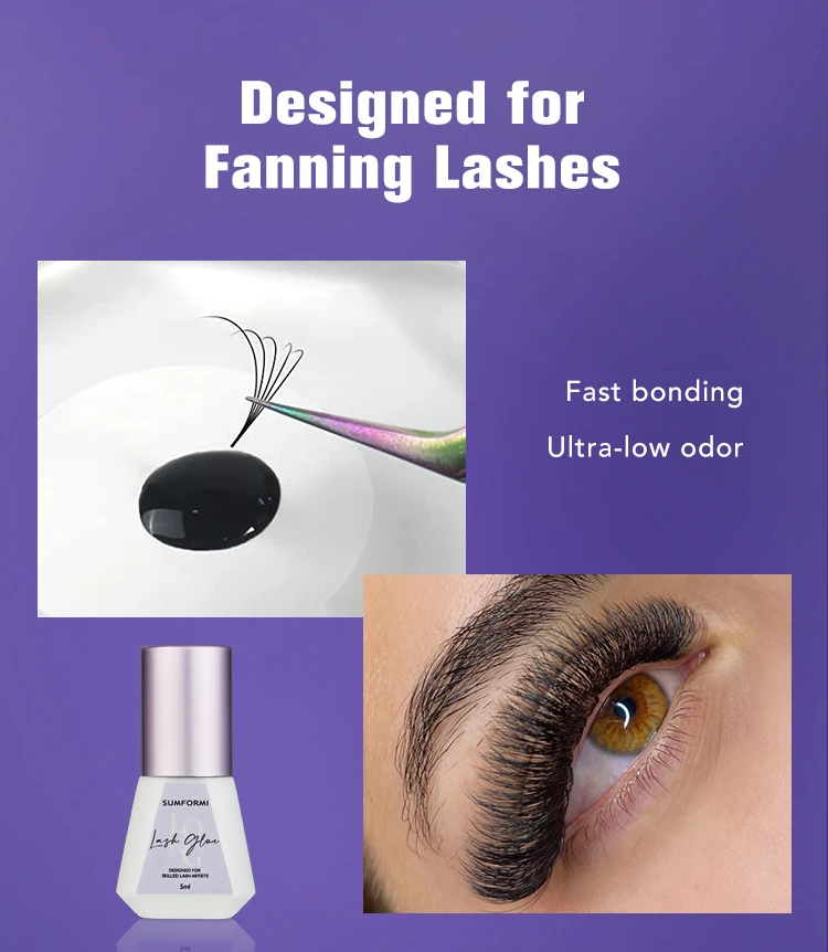 Sumformi Wholesale 68 Weeks Lasting Waterproof Strong Premium Custom Bonding Lash Glue Eyelash