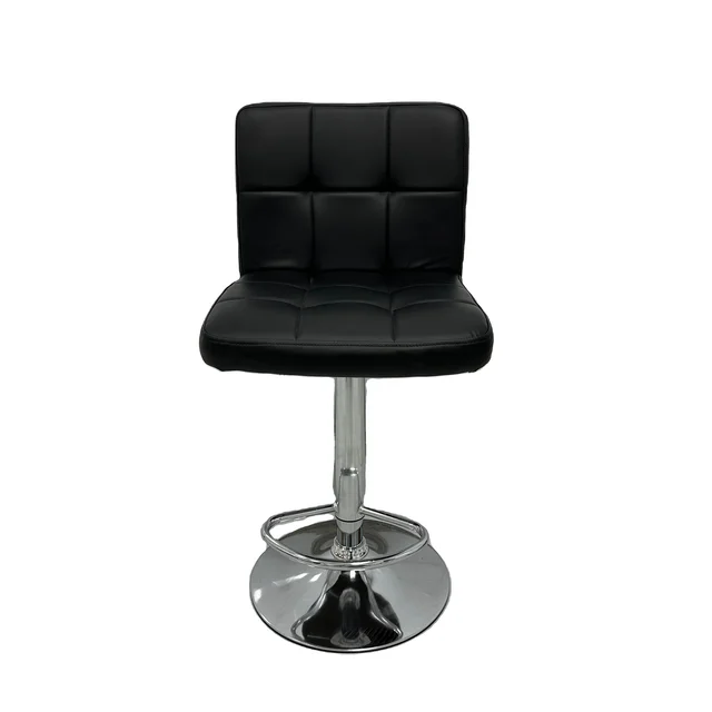 modern fashion office swivel stool with lift stairs salon equipment Pu leather seats metal frame sillas para bar chairs