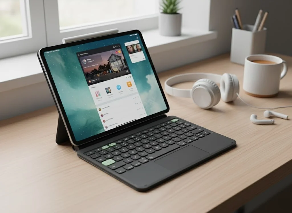 129 inch backlit rechargeable tablet keyboard case-9