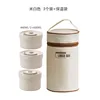 New 304 steel lunch box 3 insulation bag-beige