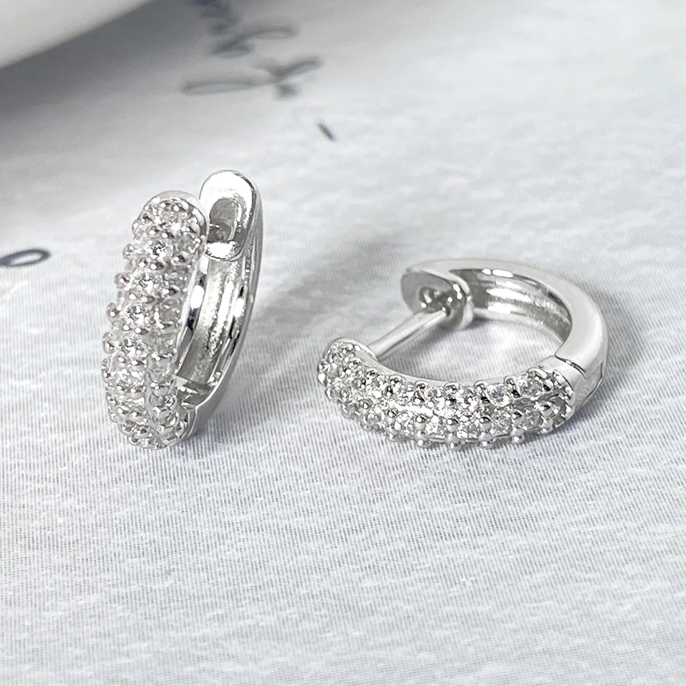 FOXI 925 Sterling Silver Earrings with Exquisite Zircons FOXI 925 Sterling Silver Earrings with Exquisite Zircons