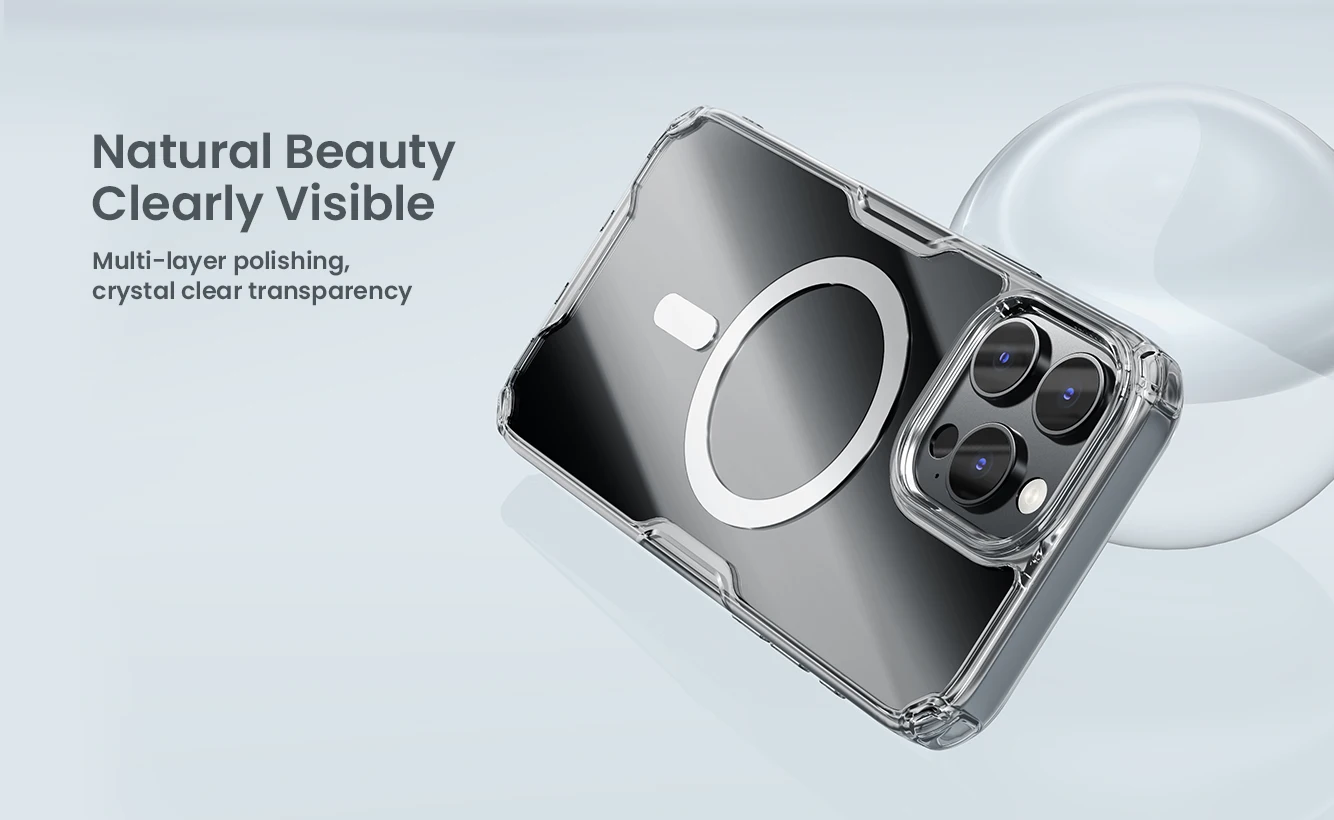 Nillkin Nature TPU Pro Magnetic Case for iPhone 15 Pro Max | Nillkin Case for Iphones 16 - 16 Pro Max | Nillkin Nature TPU Pro Magnetic Case for iPhone 15 Pro Max | Nillkin
