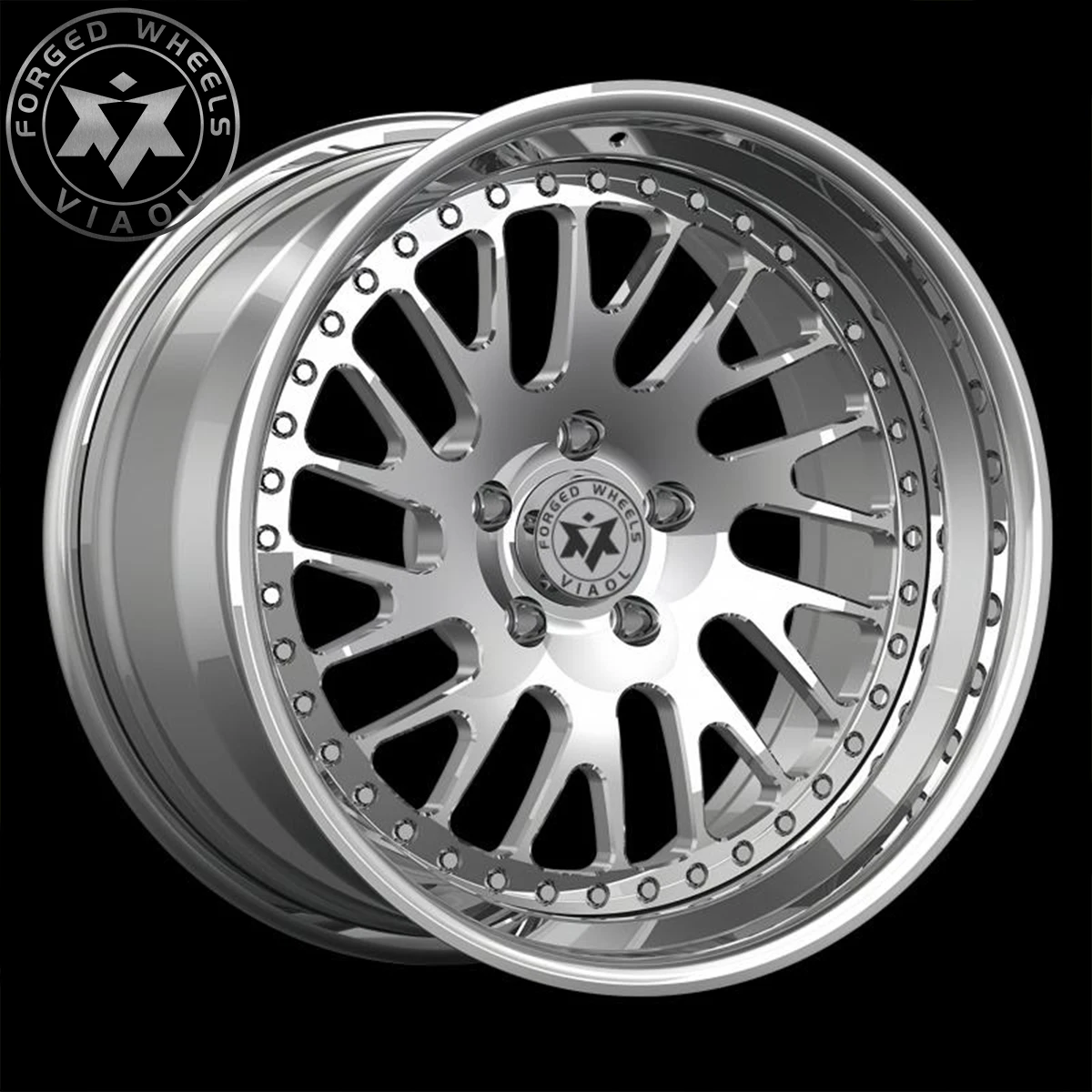 Forged 2-Piece Wheels Chrome Gold 18-22INCH 5 120 5 112 5 114.3 For Nissan GTR35 Mustang Cobra 86