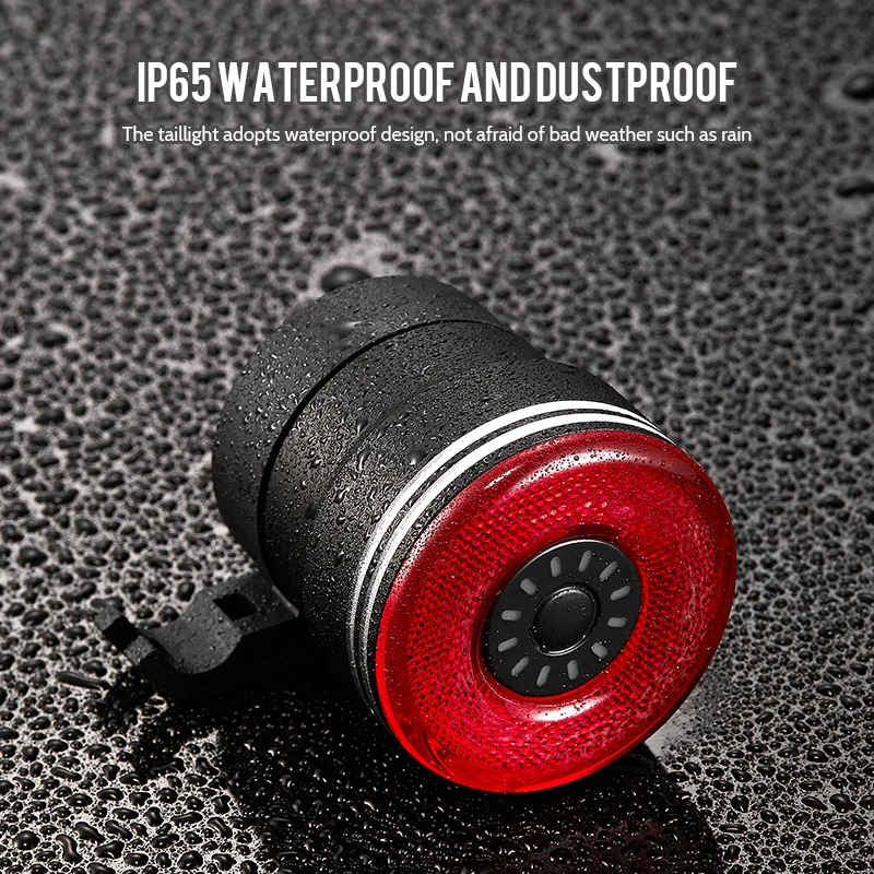 T1 красная подсветка бусины Смарт велосипед задние фонари сенсор тормозной задний фонарь Ip65 водонепроницаемый яркий задний фонарь для велосипеда