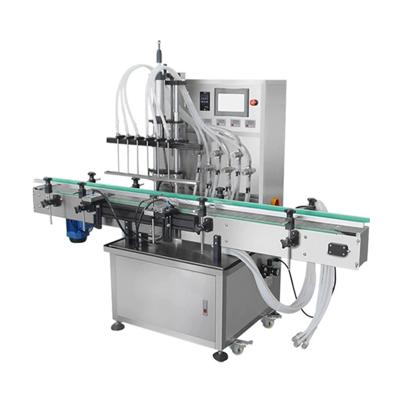 TEBAK Factory Price Automatic 6 Head Hand Soap Dishwashing Liquid Shampoo Detergent Liquid Filling Machine