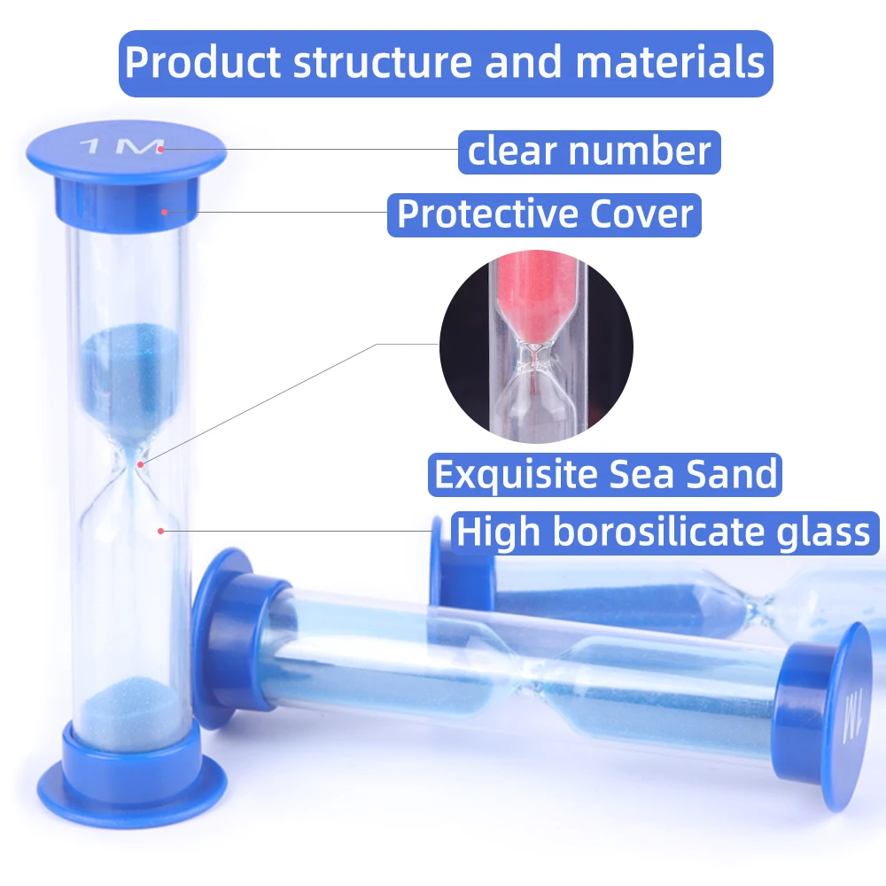 Wholesale Plastic One Minute Game Safety 1 2 3 4 5 Minutes Mini Hourglass Game Timers 30 Second Sand Timer Chess Sand Timer