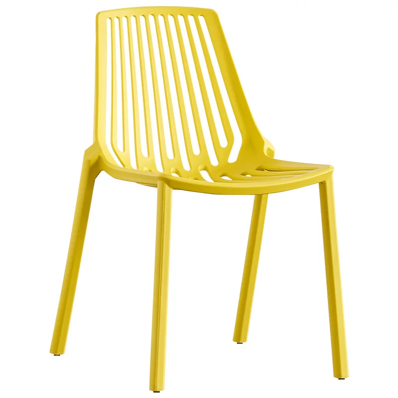ダイニングルーム家具 イエロー ポリカーボネート製 スタッキング式