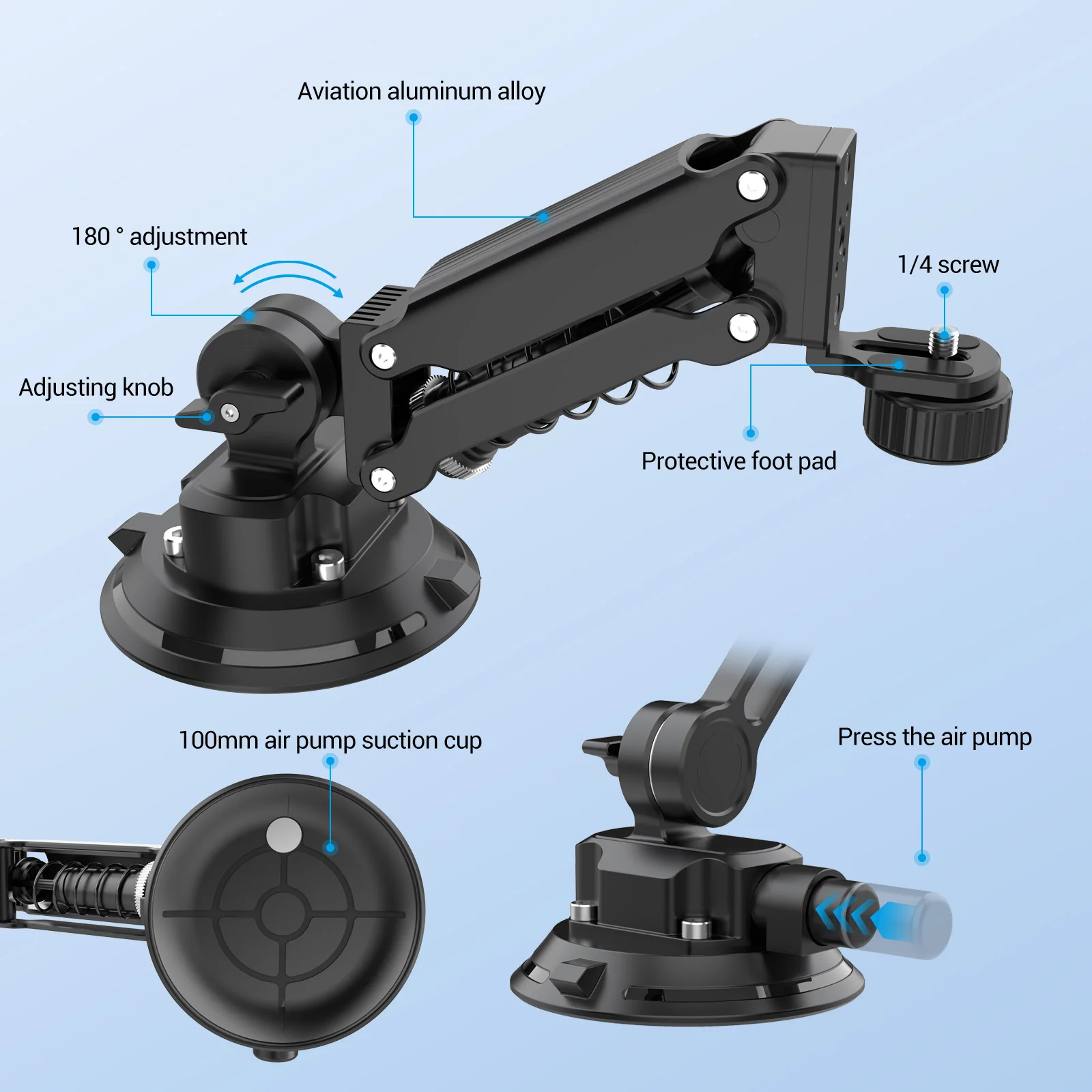 Alibaba.com: Z-Axle Camera Car Bracket with suction cup mount and ...