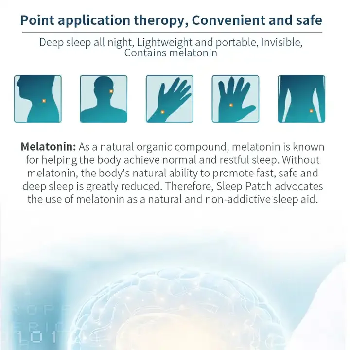 MQ Hot Selling Melatonin Calming Herbals Insomnia Sleep Aid Insomnia Patch Sleep Plaster