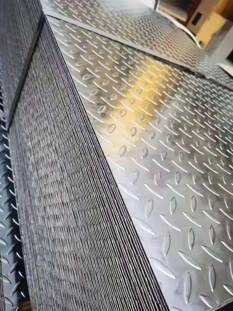 High Quality Q235bQ355b Galvanized Patterned Steel Sheet 0.25-2.5mm Thickness with Cutting and Bending Services manufacture