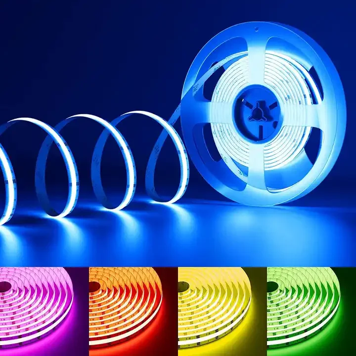 Addressable Magic Digital Dotless COB Stripe Tape 12V 24 12mm 720Leds 720 Chips Pixel Silicone Flex RGB Smart Led Strip Lights
