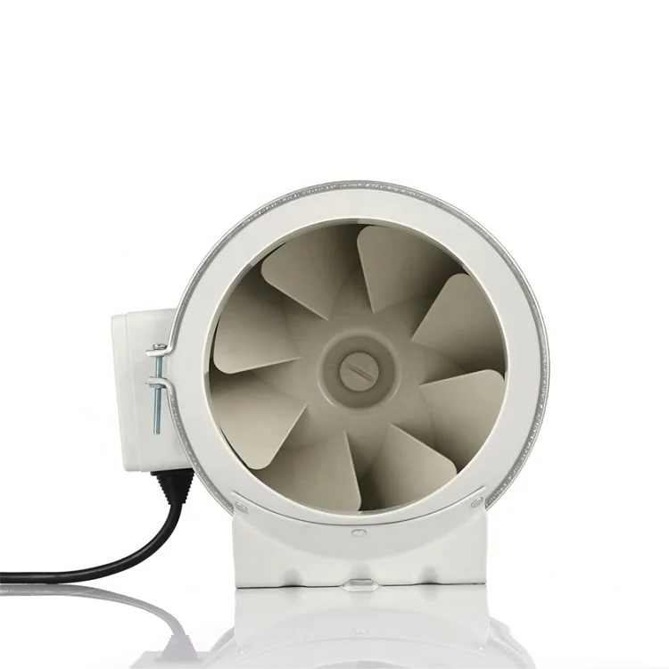 Two Speed Standard Mixed Flow Silent and Weatherproof  Inline Duct Ventilation Fan With HVAC System