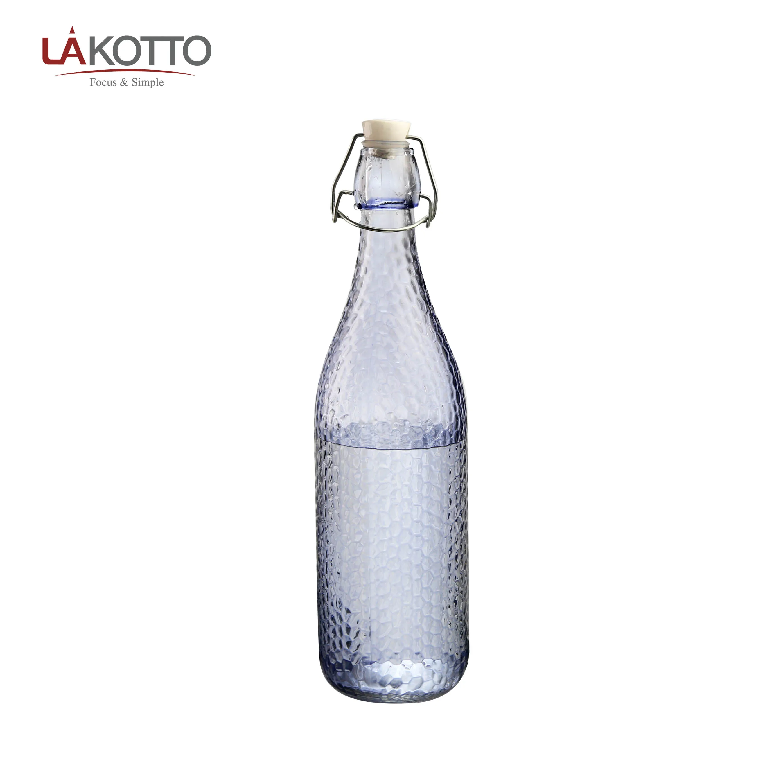 Blue Colored Custom Bottles Glass Wine Glass Bottle With Lid With Swing Top With Fliptop Buy