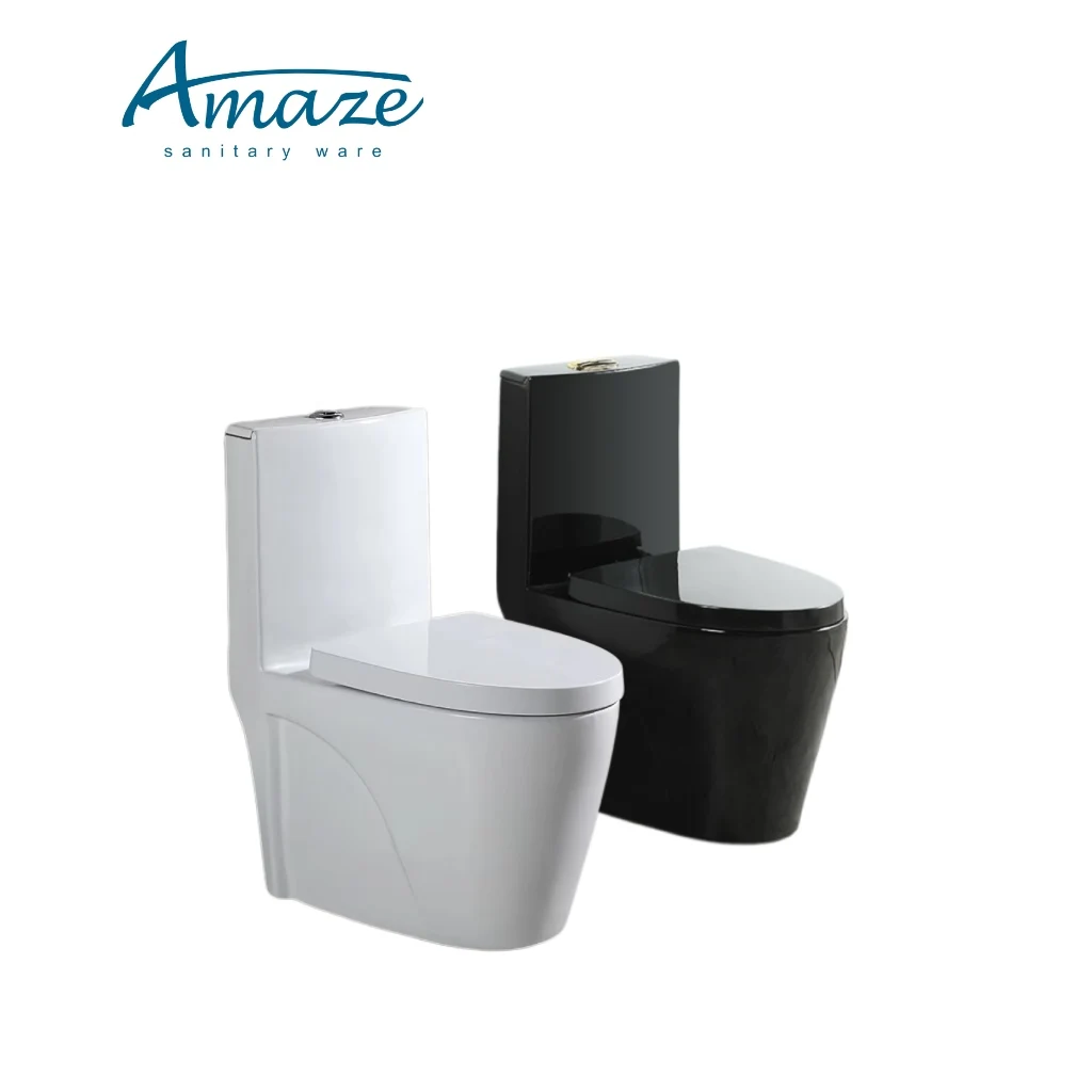 Modern bathroom floor mounted dual flush siphonic modern wc ceramic commode sanitary ware one piece toilet bowl supplier