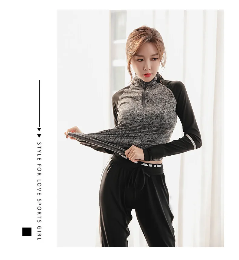 2024 Custom Logo Yoga Wear Activewear Workout Sportswear Woman Long Sleeve Fitness Wear 3 Piece Legging Gym Fitness Sets factory