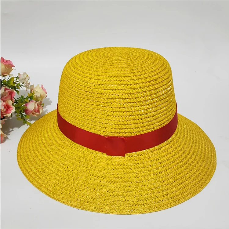 Big Cosplay Beach Visor Sun Straw Hat 