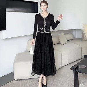 European and American Fashion Large-size Pleated Dress Wholesale with Personalized Customization Support