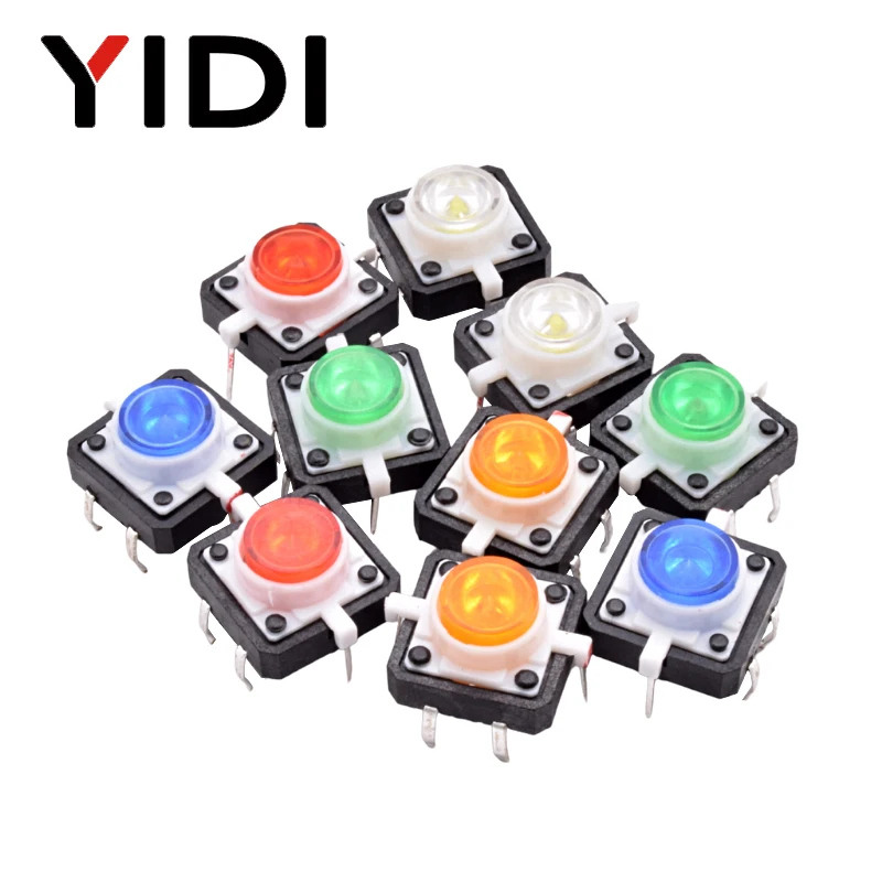 XYWHPGV Boutons-Poussoirs Tactiles Mini 12x12x15mm 4 Broches - Lot De 10 PCS