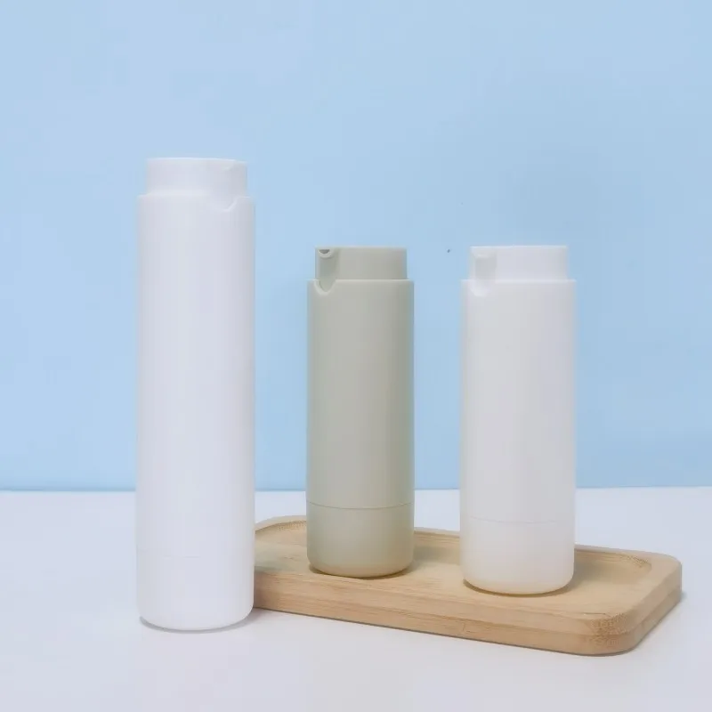 25ml 45ml Round Rotary Airless Bottle White Cosmetic Twist up Bottle Cosmetic Airless Pump Bottle