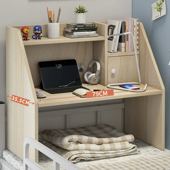 Modern Minimalist Reading Area Ergonomic Student Multipurpose Study Table Kids Bed With Study Table for Bed