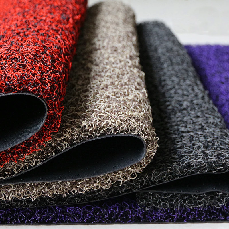Factory Price PVC Coil Roll Mat with Spike Backing Cushioned Novelty Pattern Inner Car Door Mat for Hotels