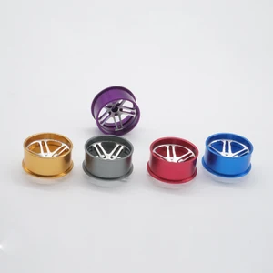 Custom Alloy Car Model Wheels 1/64 with Rubber Tires Brake Caliper Simulation Wheel Hub for RC Parts & Accs