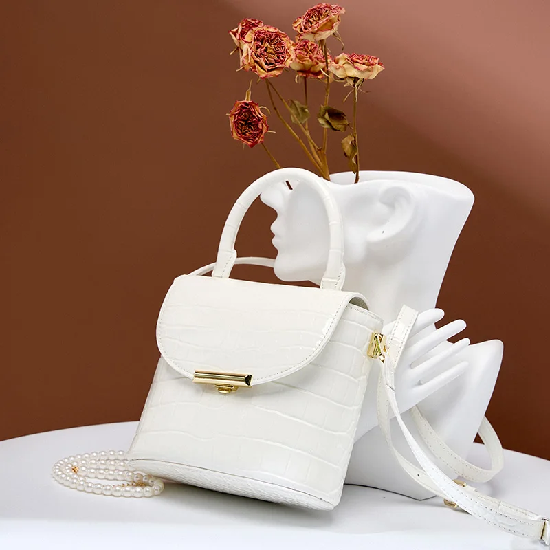 Custom OEM ODM Crocodile Pattern Leather Crossbody Shoulder Cow Leather Bag for Women’s Shoulder Bags for Ladies