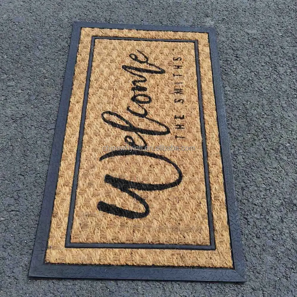Seanaba Border Design Laser Engraving Uv Printing Plain Blank Doormats