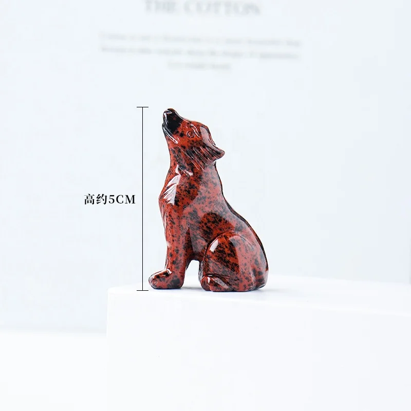 新製品 天然水晶 オオカミの置物 彫刻 原石鉱石標本 ホーム