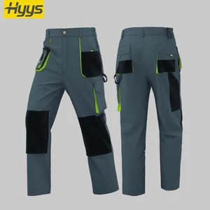 Men's Durable Work Pants Custom Work Cargo Trousers Multi Pockets Durable Embossed Heat-transfer Work Pants