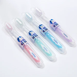 Beautiful Plastic Handle Manual Toothbrush for Adults Soft Hair New Design Biodegradable Disposable Nylon Bristles Home Use