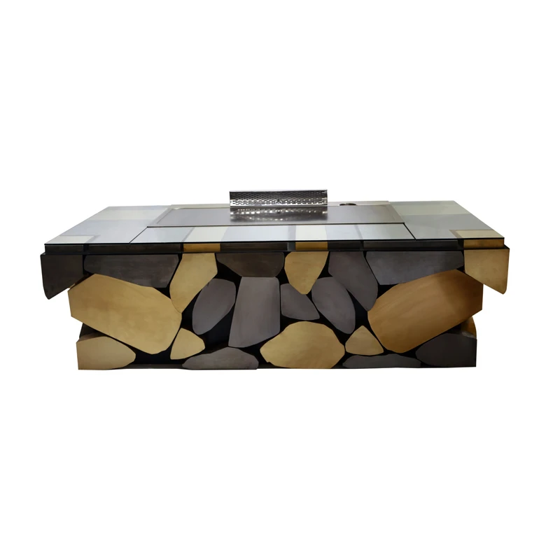 Stainless Steel 304 Teppanyaki Grill Table with 8 Seats and Customized 20mm Thick Food-Grade Special Alloy Steel