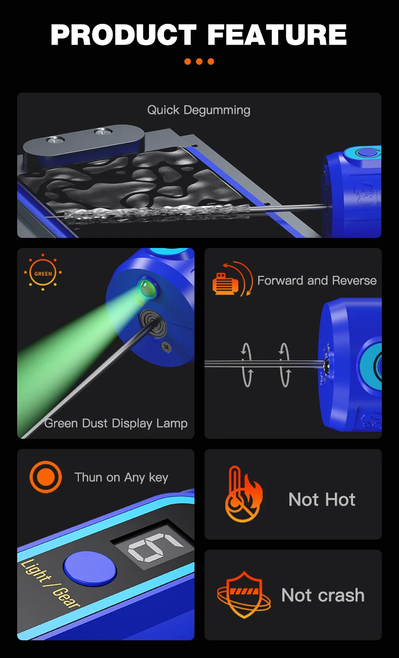 MECHANIC IR14 ET Rechargeable OCA Electric Glue Remover No Damage Phone Adhesive Cleaning Tool for Curved Screen Repair