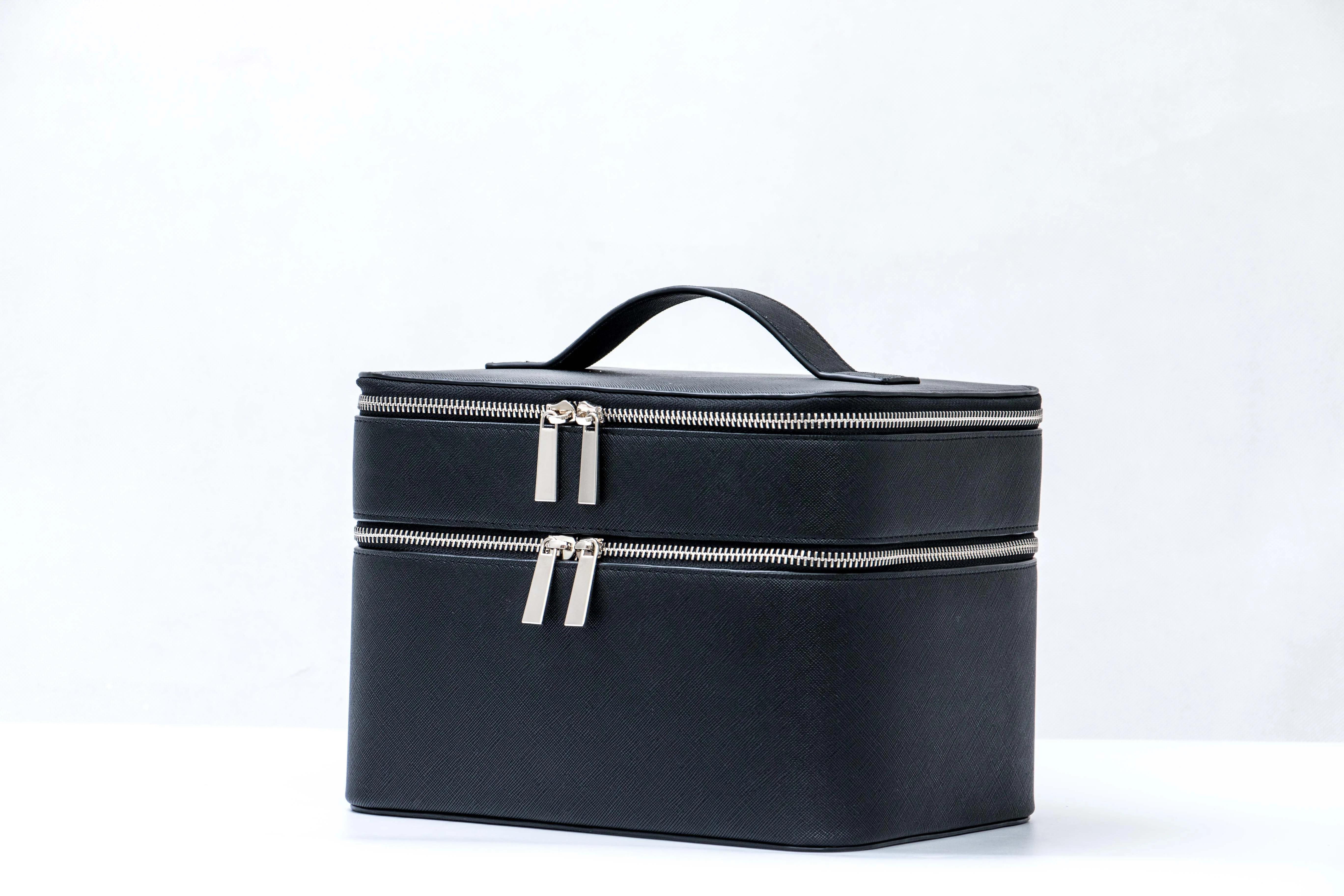 Double Layer PU Make up case Big Large Makeup Trolley Bags with Compartments Vanity Bag Cosmetic case