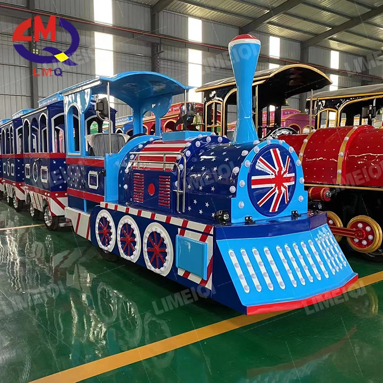 ルナパークグラスファイバートラックレス遊園地列車設備電気ミニ